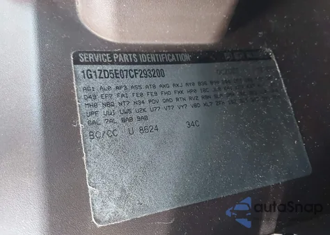 2012 Chevrolet Malibu 2Lt из США, поврежденный, VIN 1G1ZD5E07CF293200